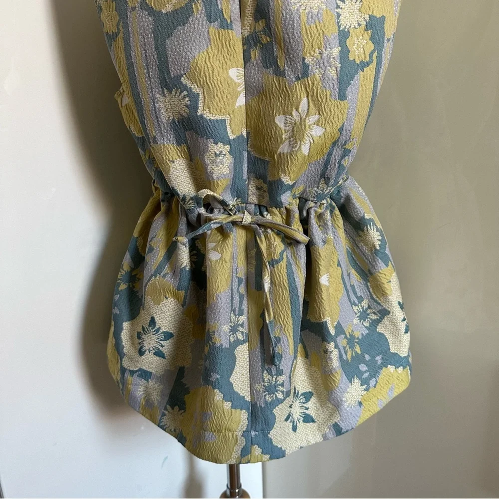NWT LILITH Kasikeu Floral Boho Top in Citron sz L - Picture 7 of 11